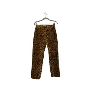 Ralph Lauren Women’s faux velvet leopard print pant Size US 4